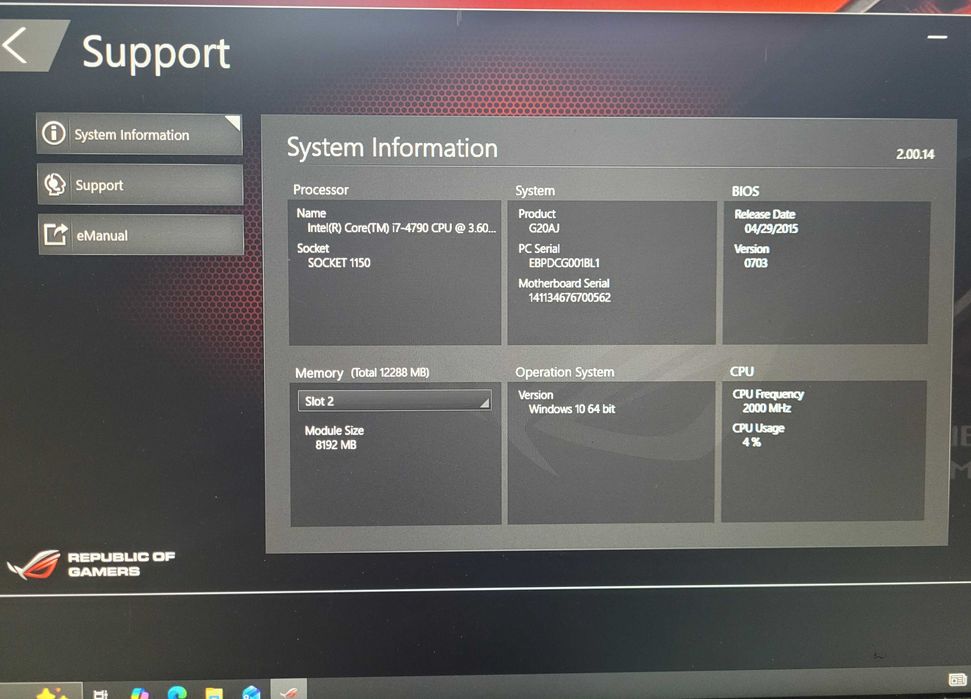 PC Gaming Asus Rog G20 AJ