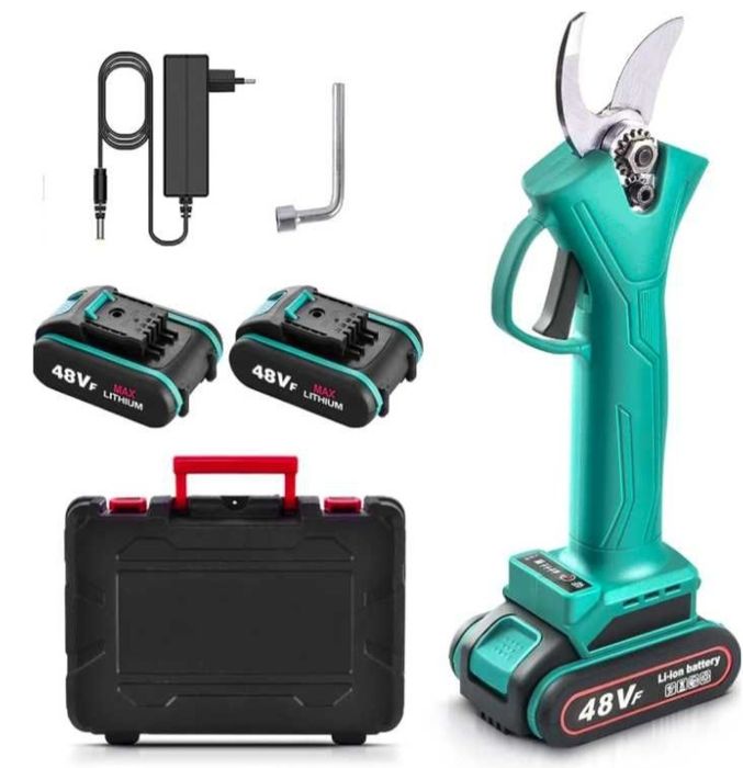 Foarfecă electrică 48V pentru vie și pomi – Puternică și ușor de fo