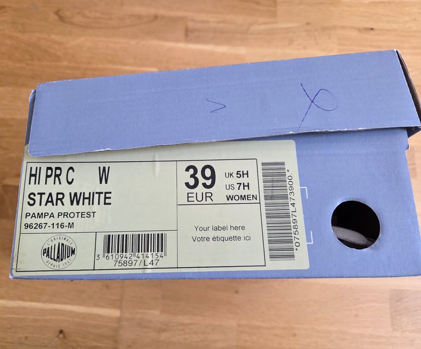 Trappers Palladium albi, marimea 39, albi cu scris negru
