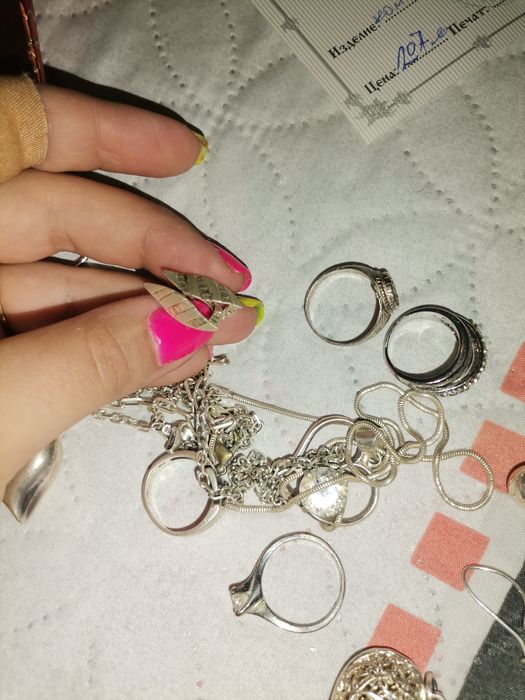 925 СРЕБРО голям сребърен комплект