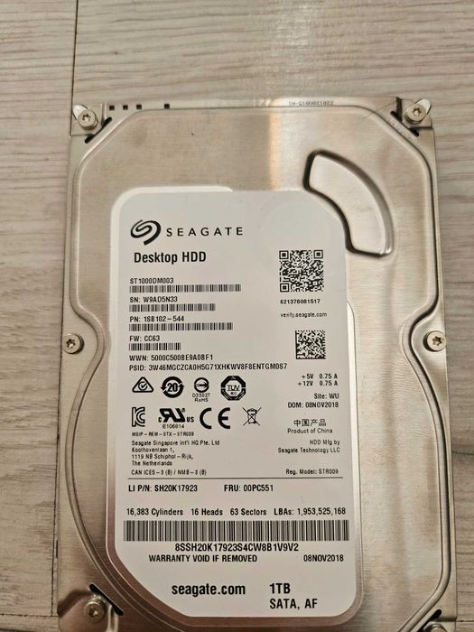 Жёсткий диск 1Tb Seagate 3,5''