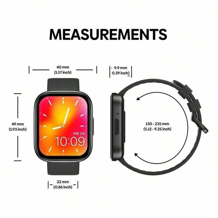 Смарт часовник Zeblaze GTS 3 PLUS, 2.15'',Разговори,Водоуст. Сив НОВ