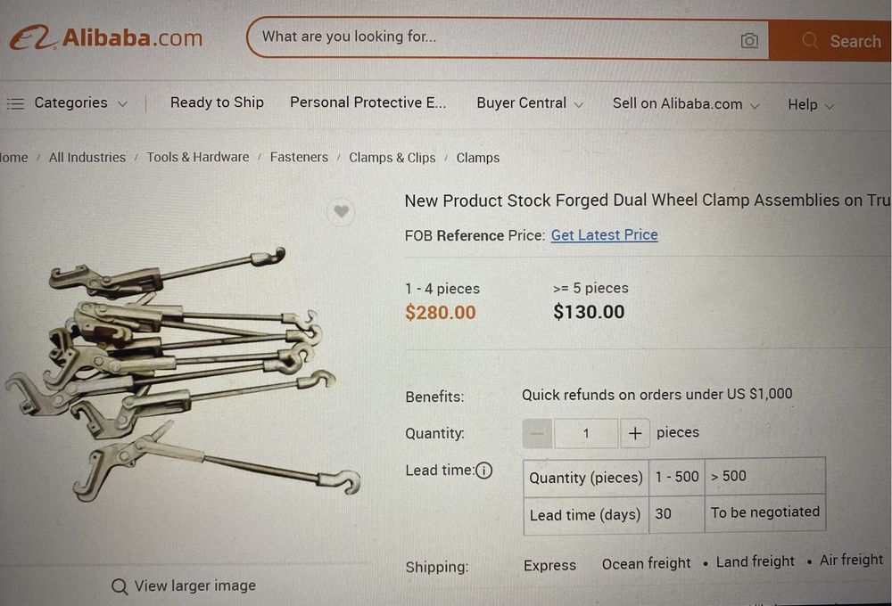 clema, brida, fixare roti duble STOCKS suporti , clamps dual wheels