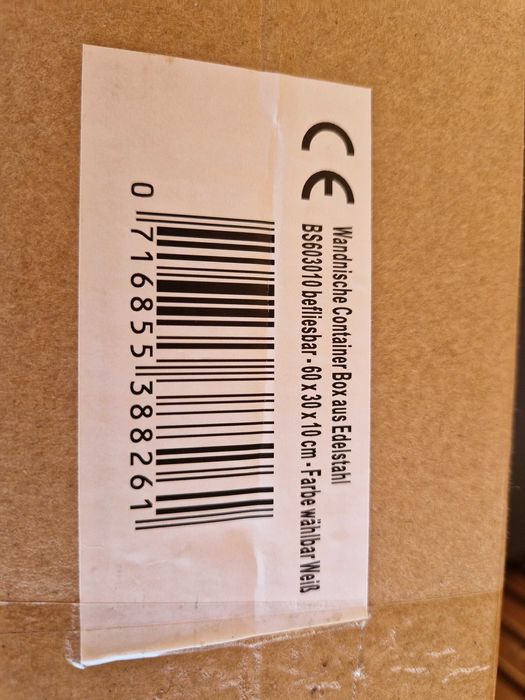 Raft încastrabil din inox BERNSTEIN BS603010, 60x30x10 cm, Alb