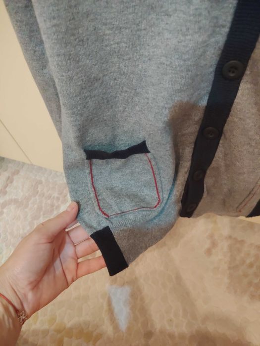 Pulover barbatesc mas M, bumbac și lână