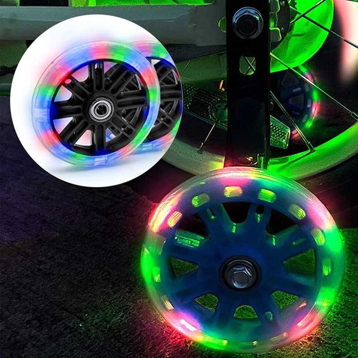 Универсални помощни колела за велосипед с размер 12-20" с LED светлини