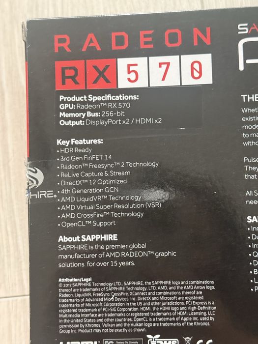 Разпродажба! Видео карти Sapphire NITRO+ RADEON RX 570, 8 GB, 256-bit
