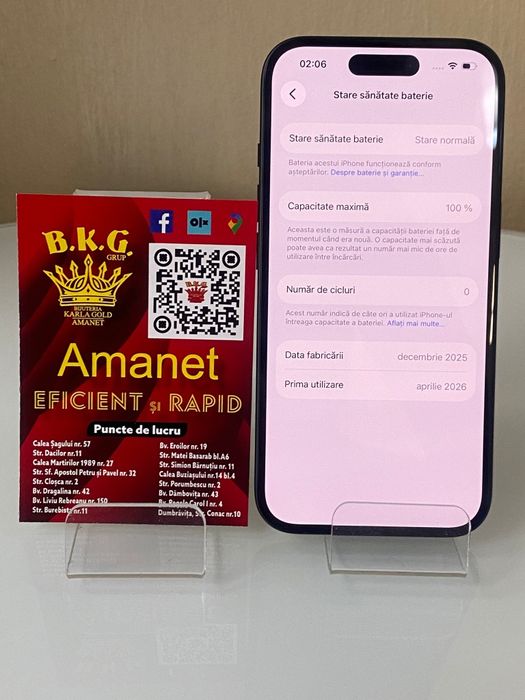 Iphone 16 nou 128gb Amanet BKG