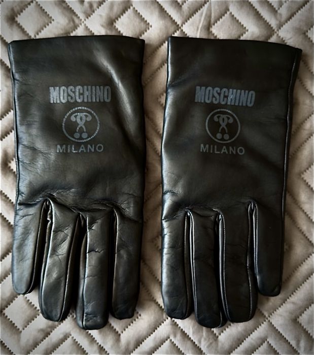 Мъжки ръкавици MOSCHINO от естествена кожа размер XL