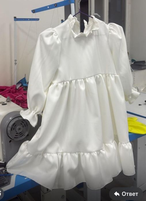 Платье белое базовое