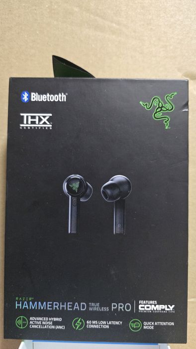Геймърски безжични слушалки Razer Hammerhead True Wireless Pro