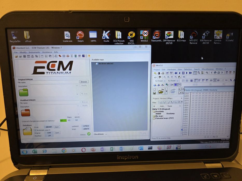 Laptop Dell cu Softuri pentru Diagnoza sau remapare Stage 1
