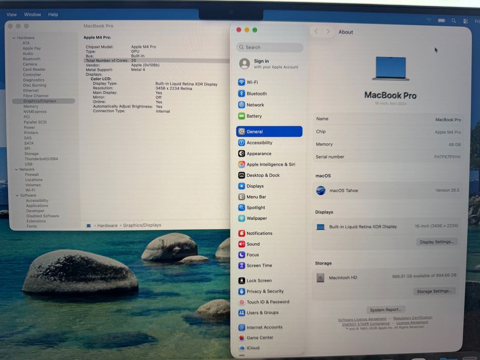 MacBook Pro 16" M4 PRO Chip 14-CPU/20-GPU/48GB RAM/512GB SSD В ГАРАНЦИЯ 8.06.2028г. — миниатюра 7