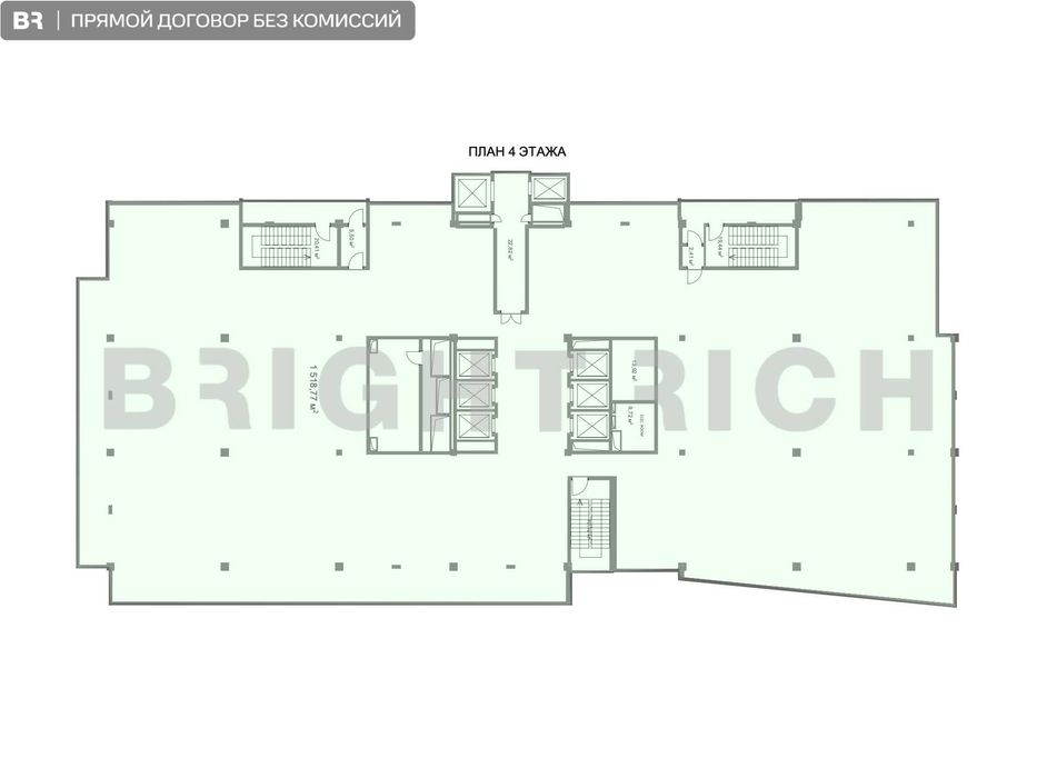 Офис в аренду - 1 632м2 в новом БЦ Hilton