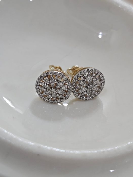 585 серьги золотые с бриллиантами