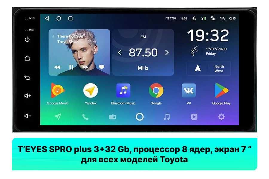 Андроид магнитола T'EYES оригинал для Тойота Toyota в штатное место