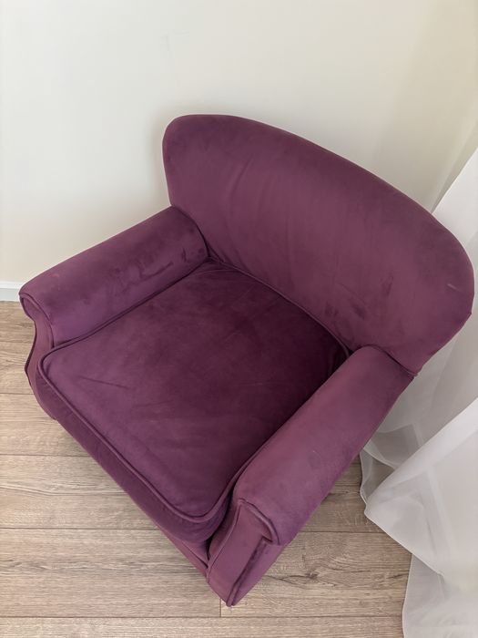 Кресло диван сиреневое