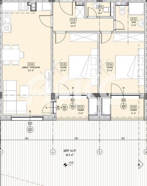 Тристаен апартамент в кв. Малинова долина пред АКТ 16
