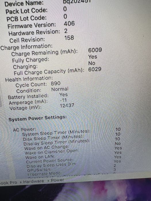 Macbook pro 15  Late 256gb Ssd  500HDD