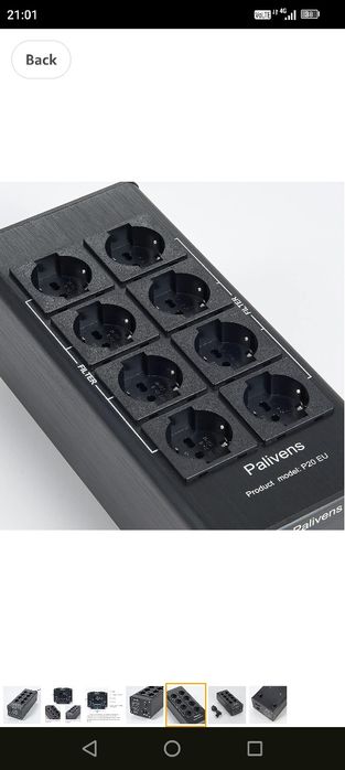 Priză de alimentare cu filtru HiFi în 8 căi