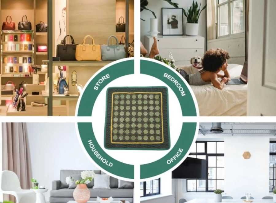 Нефритена Подложка от Нефритен Камък Подложка за Стол Офис Дом Маса Бюро Дишащ Охлаждащ Масаж Подложка за Автомобилна Седалка Естествен Нефритен Камък