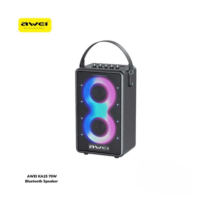 Awei KA15 — мощная колонка 70 Вт с RGB-подсветкой. Есть доставка