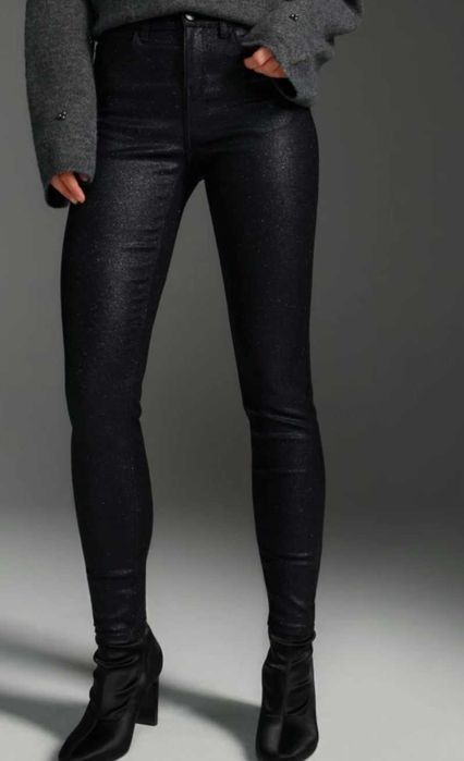 Дънки skinny цвят черен