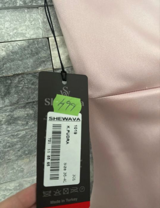 Rochie roz pudrat din satin