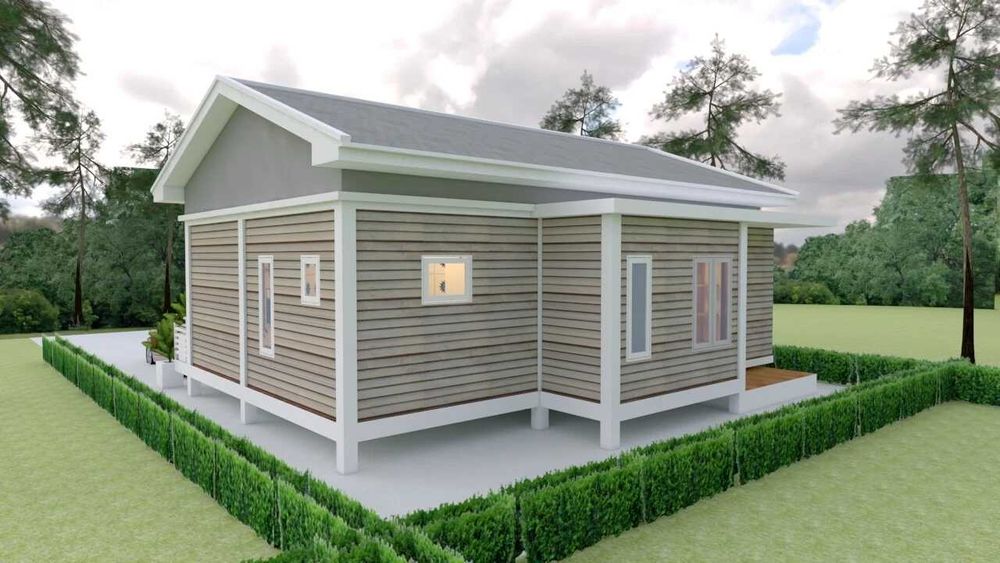 НА ИЗПЛАЩАНЕ - Евтина сглобяема къща с 3 спални, 80 кв. м