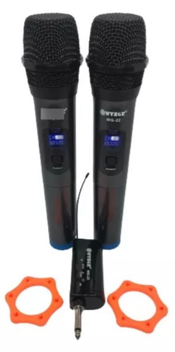 Комплект 2 бр. универсални динамични безжични микрофони WG-22
