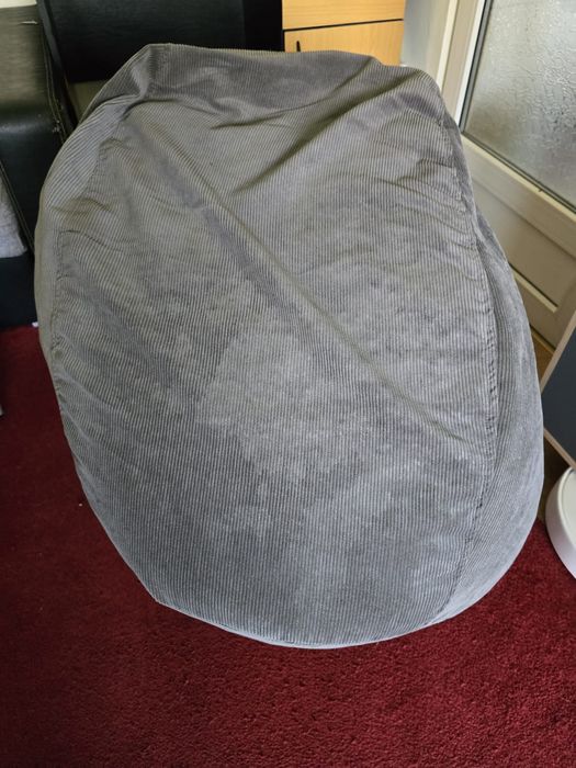 Fotoliu puf gri mare