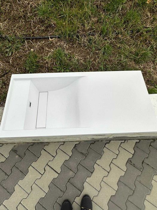 Lavoar compozit mineral, montaj semi-incastrat, 100x47 cm
