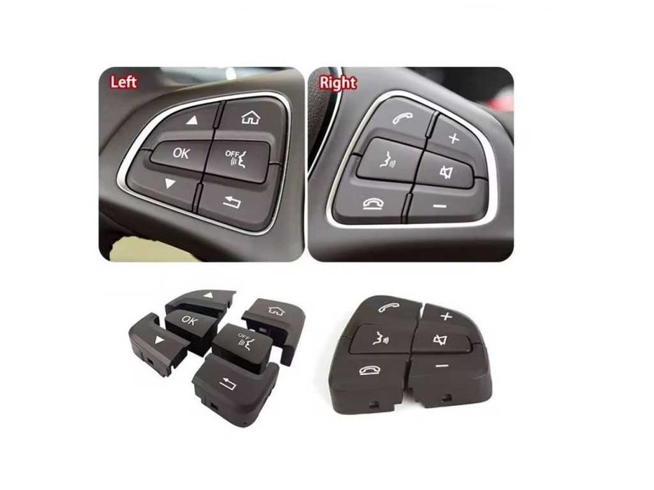 Капачета за бутони на волан за Mercedes C-Class W205 Pre-Face