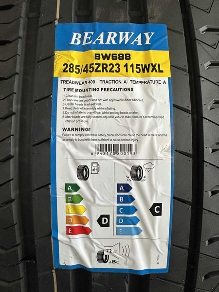 Нови Летни Гуми BEARWAY BW688 285/45R23 115W XL Нов DOT