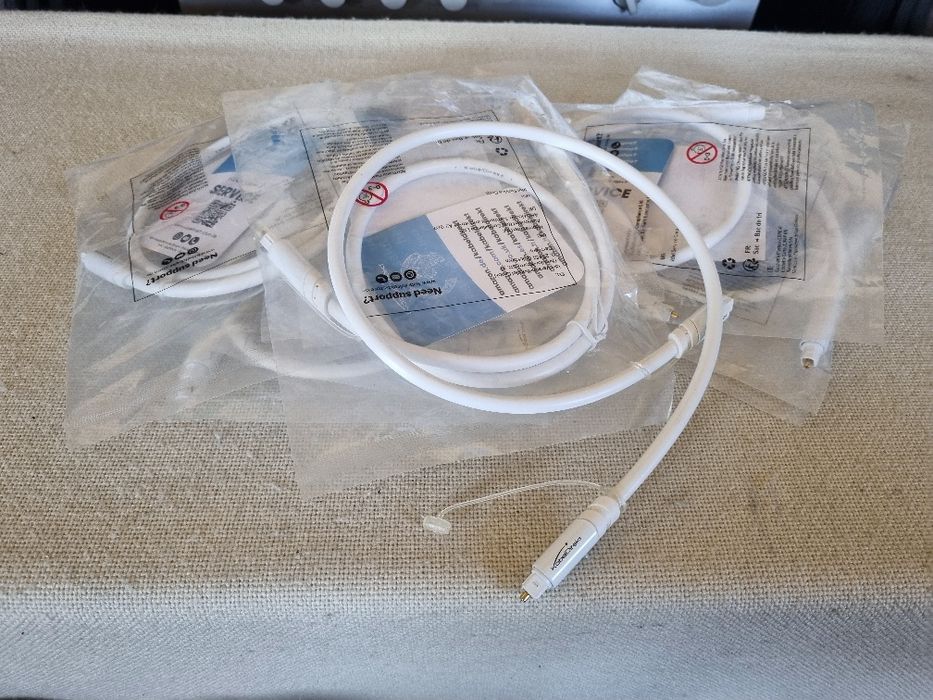 Pachet 10 buc Cabluri Audio Optic Digital "Kabel Direkt" 0,6 m. Noi