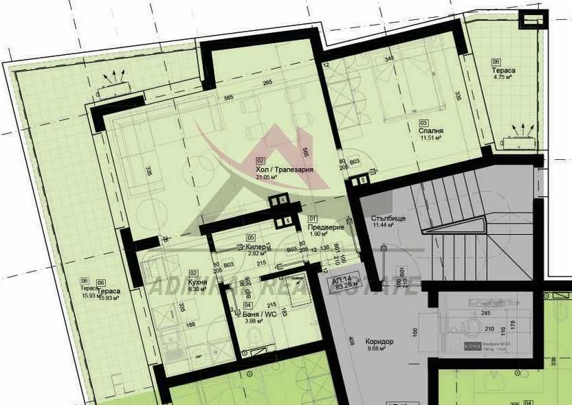 Продава се Тристаен апартамент в Варна, Левски - 98 кв.м за 1504 €/кв.м - Снимка #1