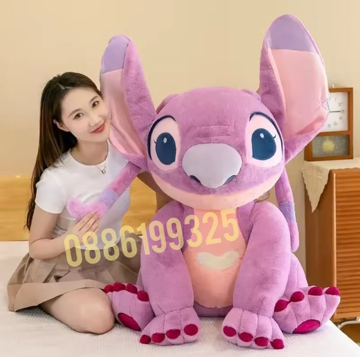 Гигантски плюшен Стич, Син и Розов 120см Голям плюшен Стич Lilo Stitch