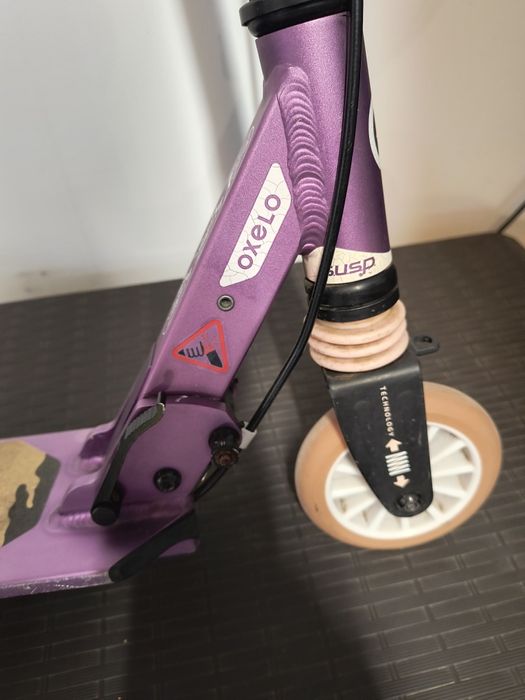 Trotinetă cu Suspensii şi Frâne pe Ghidon Mid 5 Violet Copii