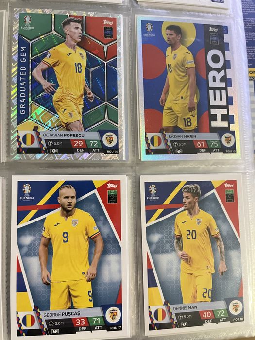 Euro 2024 Topps Romania Echipa Completa