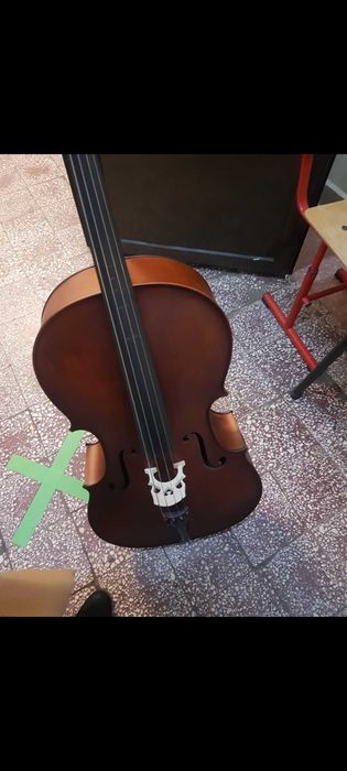 Violoncel Student 4/4 + husa/case cu roti si bretele + arcus + corzi
