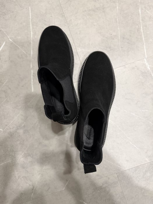 Боти/ботуш черен велур