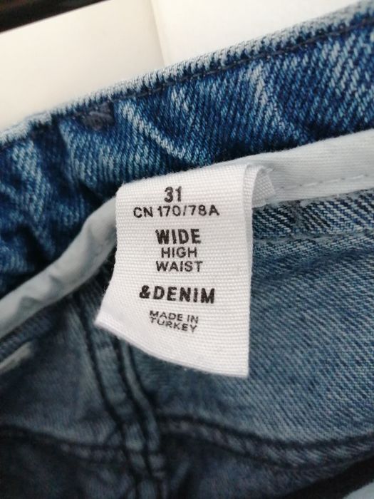 Blugi H&M denim damă HM large size talie cu croiala înaltă