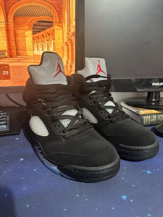 Vand jordan 5 black silver gray tongue marimea 42