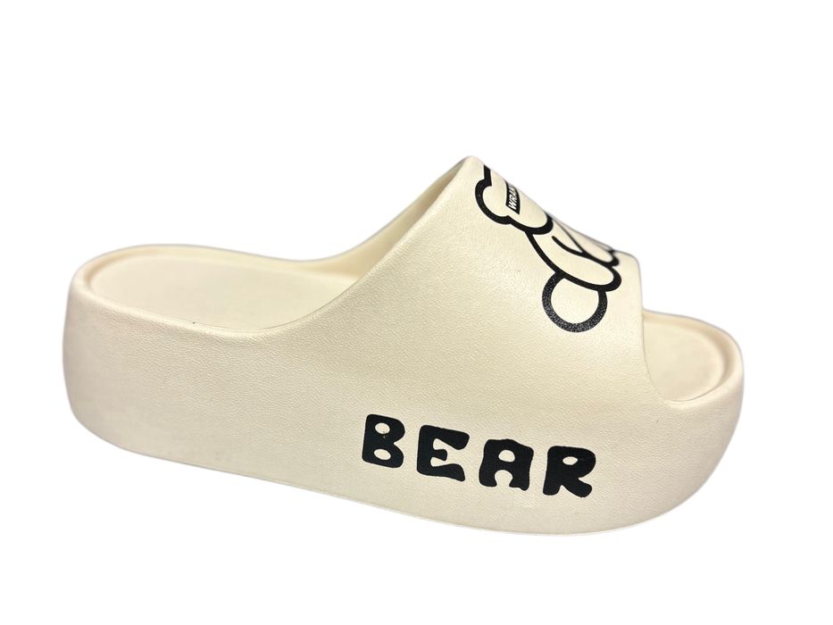 Дамски чехли на платформа с мече