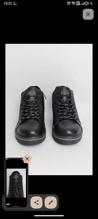 Кожаные зимние ботинки