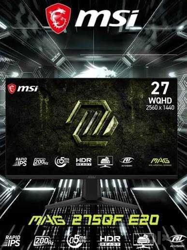 Manitor MSI MAG 275QF E20 2K (200Hz)