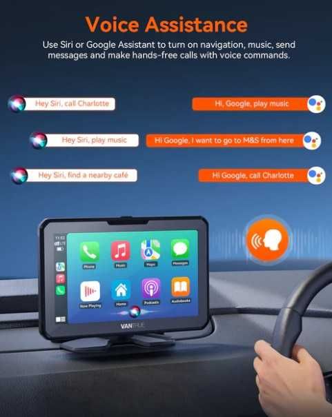Vantrue Pilot P1 GPS Navigatie 7 inch Android Auto Camera auto