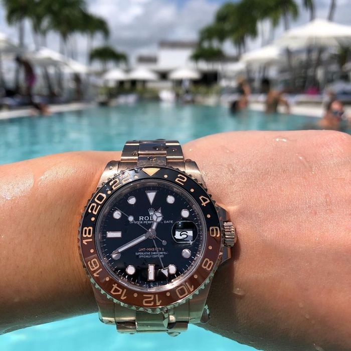 Rolex gmt - master ll roze
