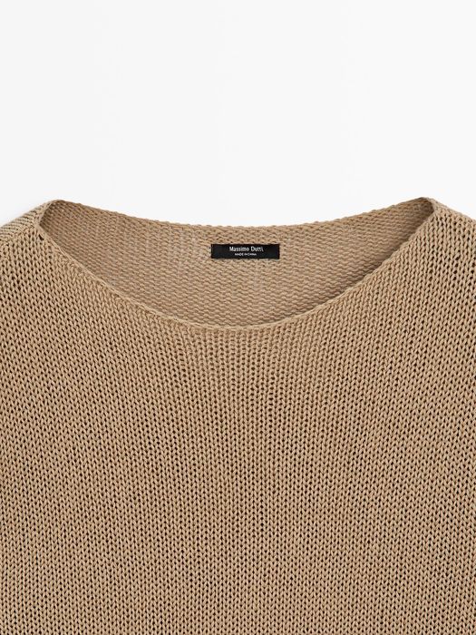 Хлопковый свитер XS Massimo Dutti