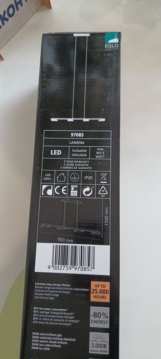 LED лампа EGLO  90/150см
